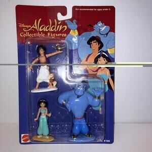 Vintage 93’ Disney's Aladdin figures Aladdin, Jasmine & Genie  Mattel NEW Sealed